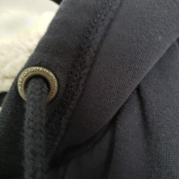 ABERCROMBIE Hoodie Fitch Navy Blue Logo  Women Hollister Size Zip Women'… - Picture 6 of 14